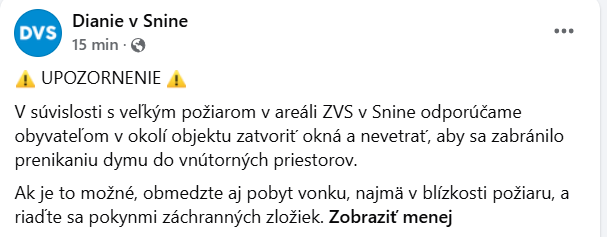FOTO: Požiar na východe Slovenska. Hasiči zasahujú v areáli bývalého podniku. TOTO sú odporúčania pre obyvateľov 4 image 9