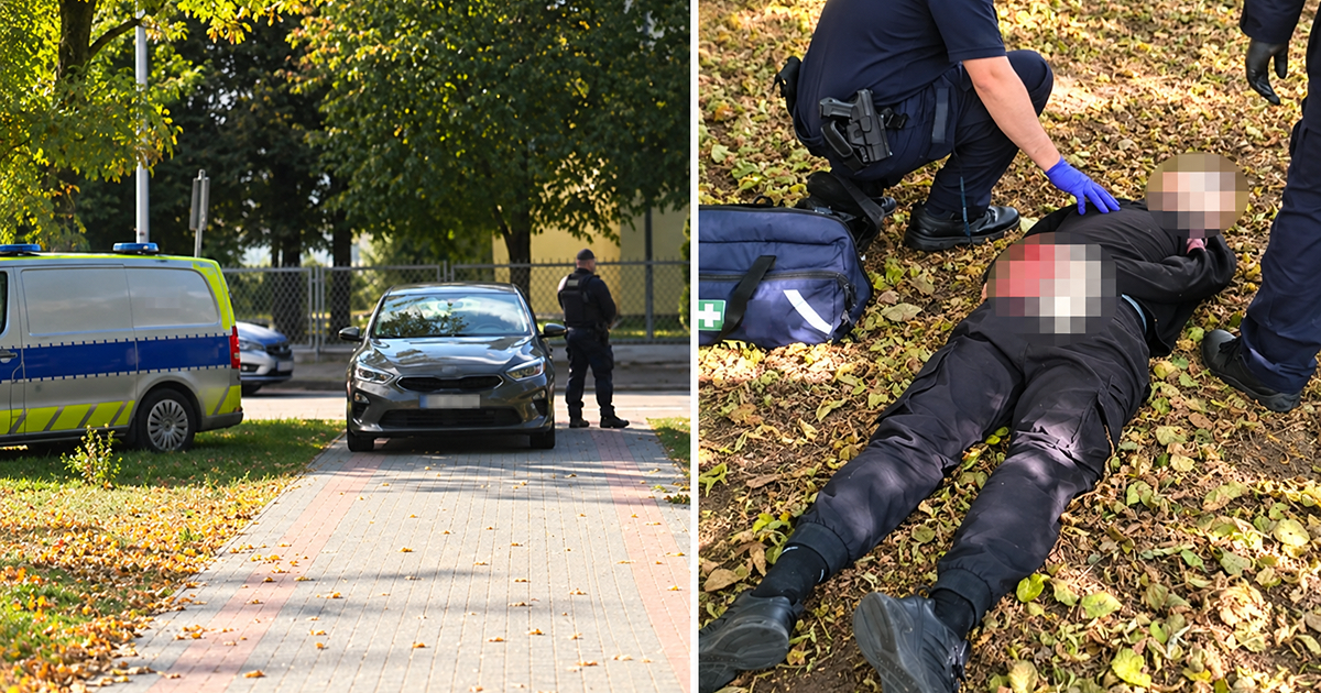 Útok nožom na strednej škole v Ostrolenke: Polícia hovorí o deviatich zranených, medzi nimi je aj jedna učiteľka. Páchateľ je v rukách polície 1 polotno 66